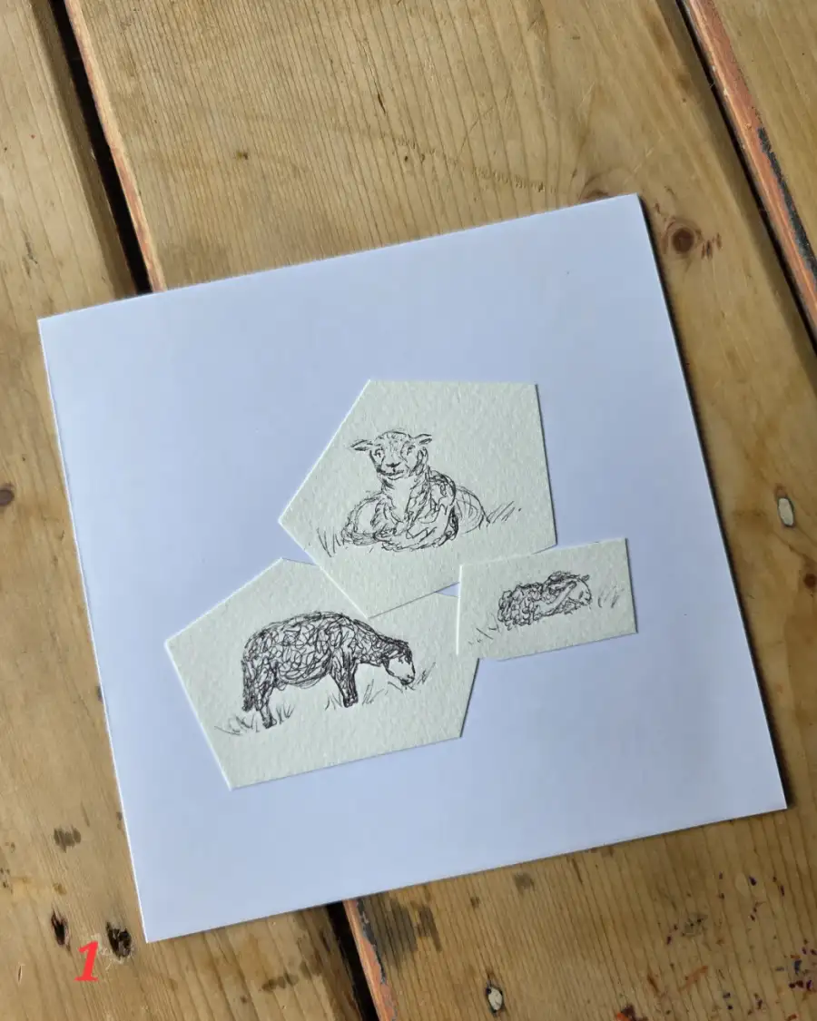 Original watercolour greetings cards