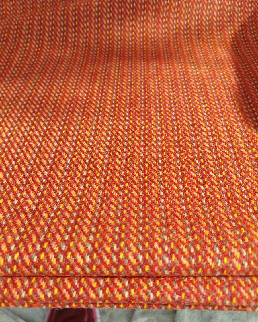 Three Sisters Tweed Fabric - dark orange