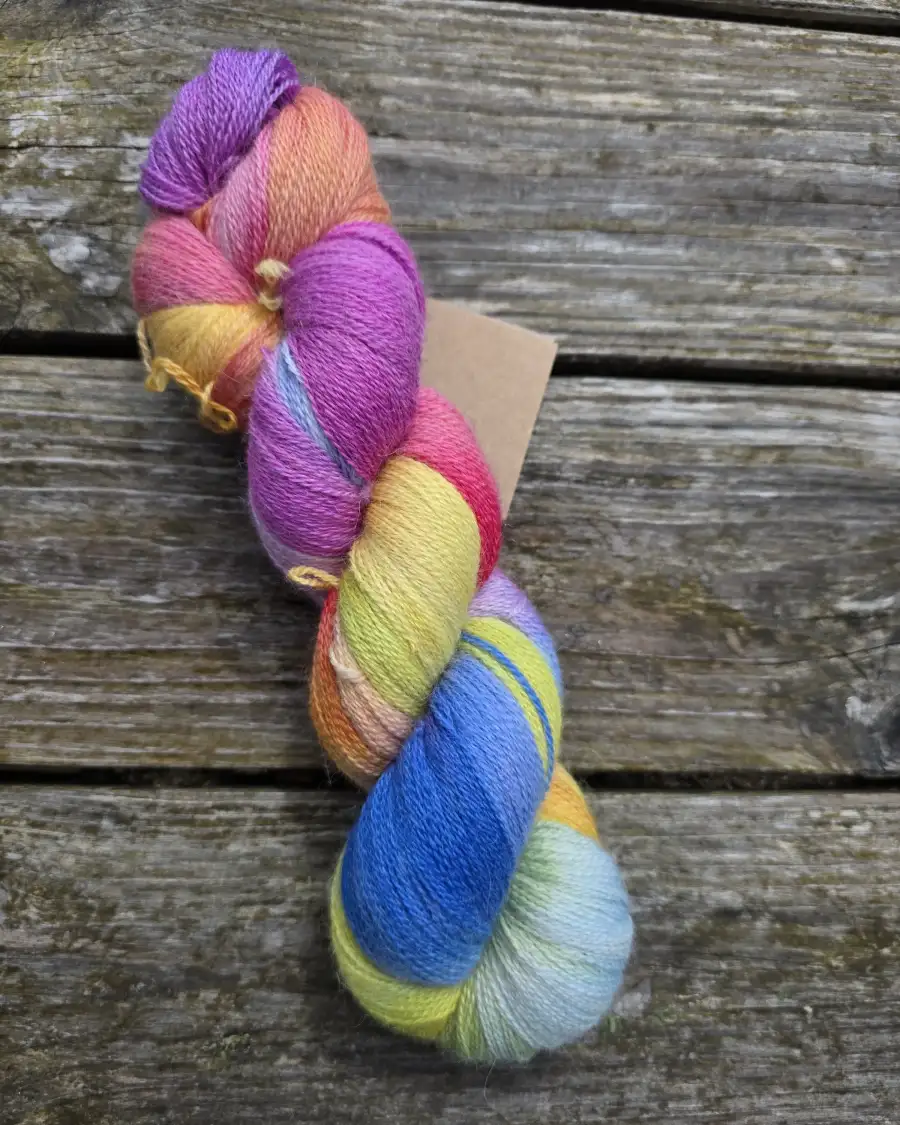 Hand-Dyed Yarn: Baby Alpaca lace
