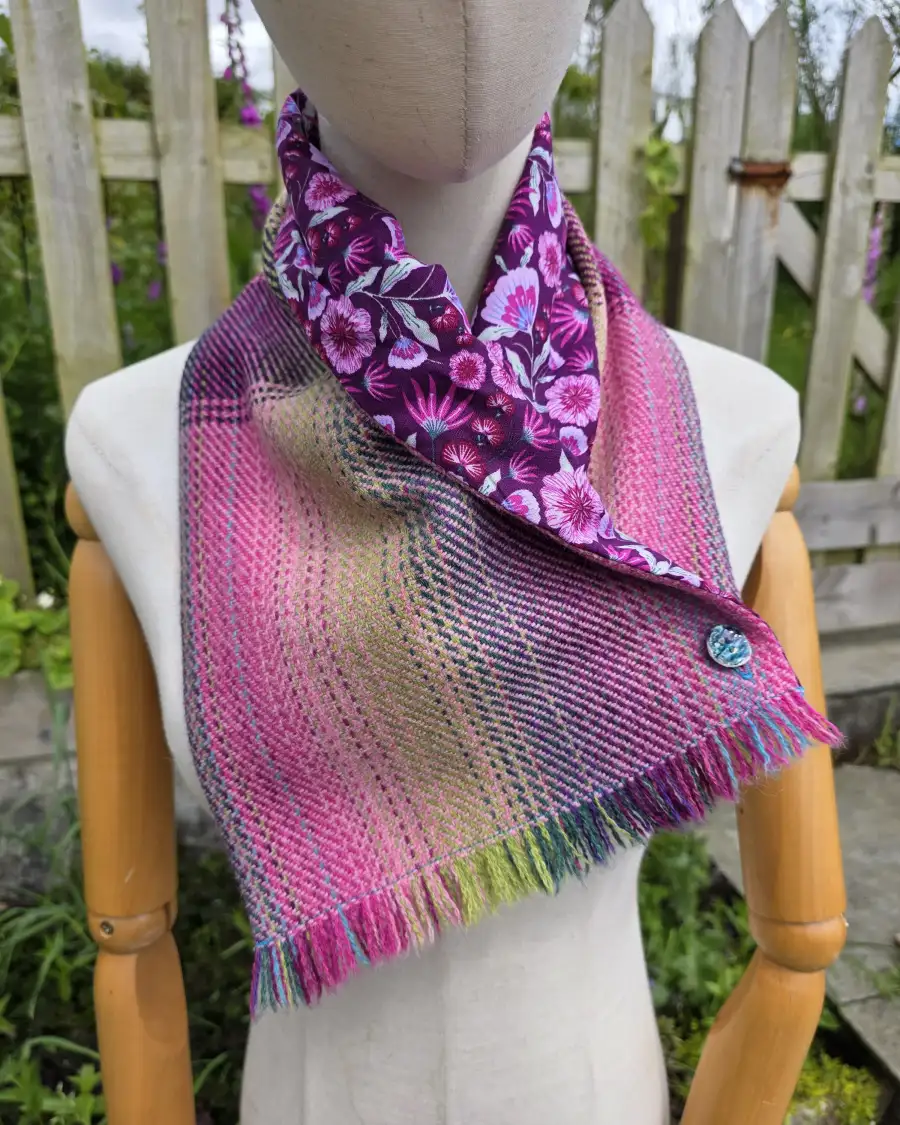 Two Sisters lambswool Tweed neck warmer - 7