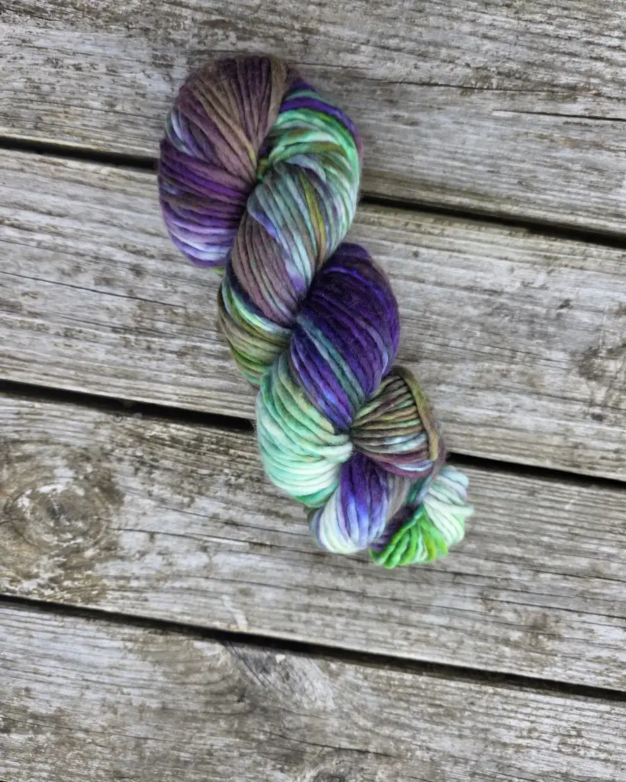 Hand-Dyed Yarn: 100% Merino, chunky