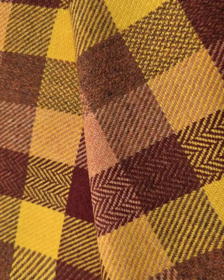 Two Sisters Tweed Fabric - autumn check