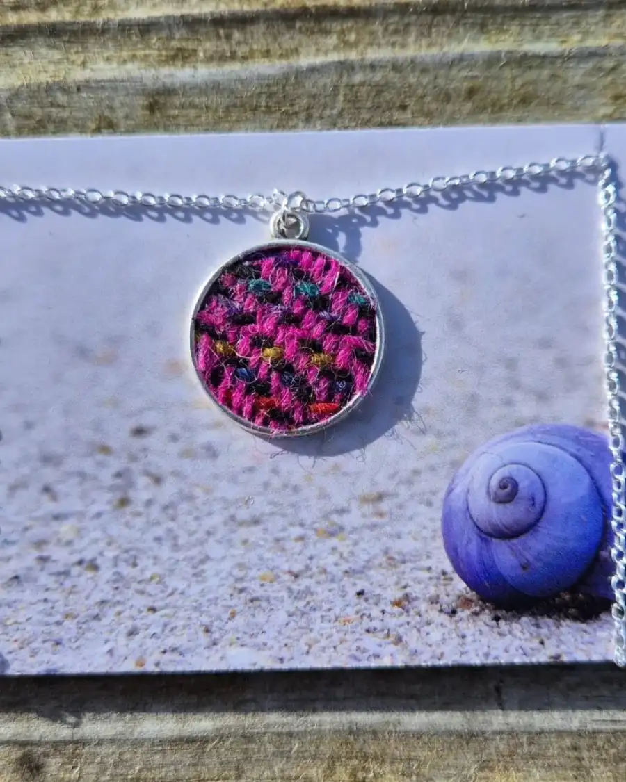 Two Sisters Tweed necklace