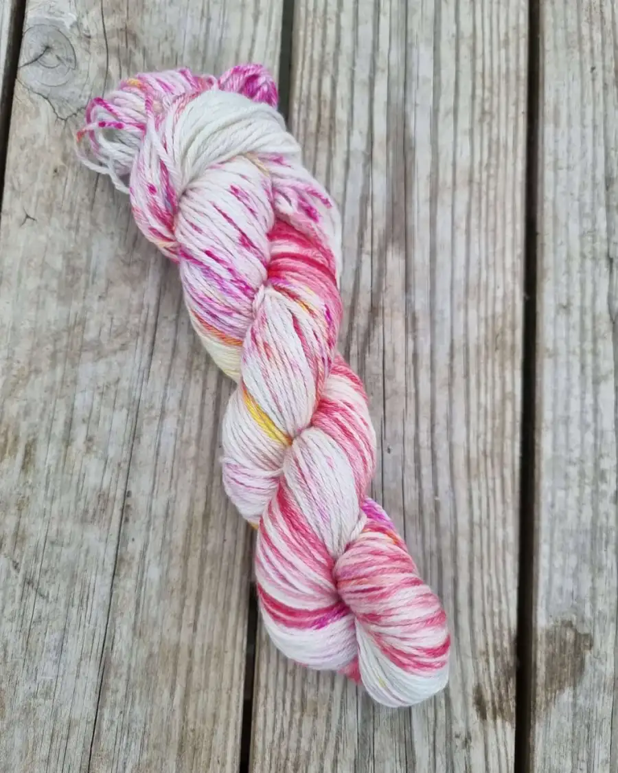 Hand-Dyed Yarn: 75% Merino, 25% Mulberry Silk, DK