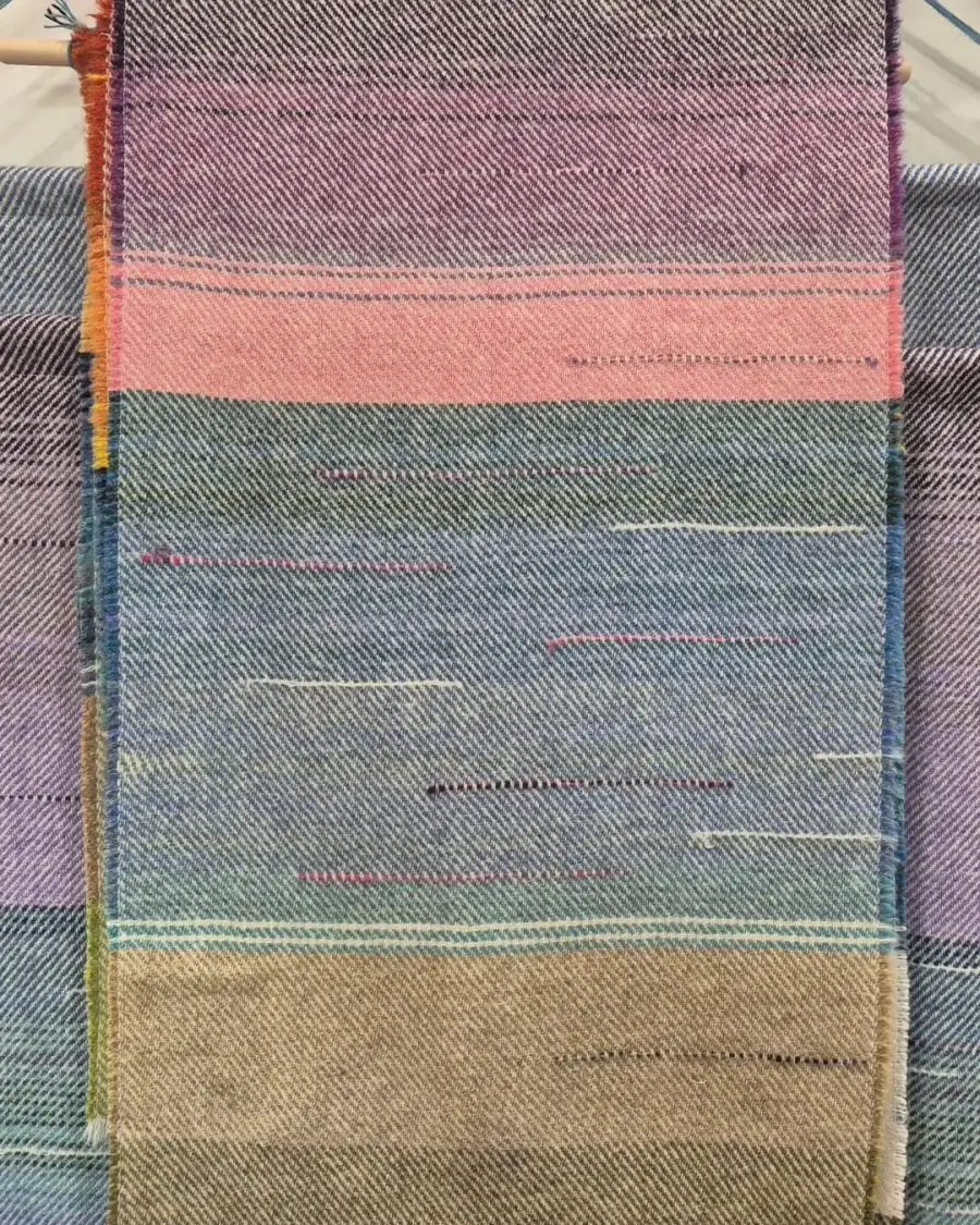 Three Sisters Tweed landscape wall hanging