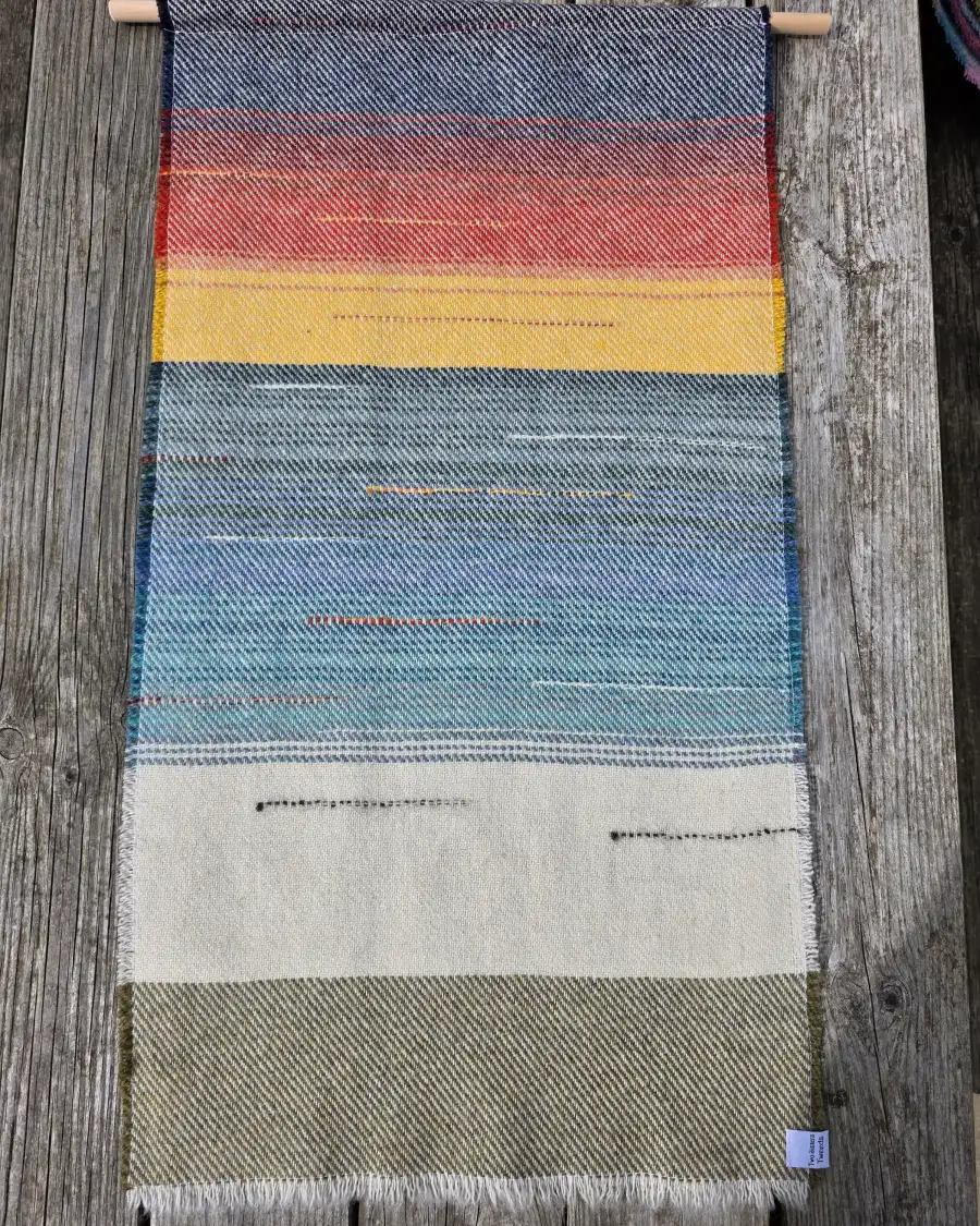 Three Sisters Tweeds landscape wall hanging