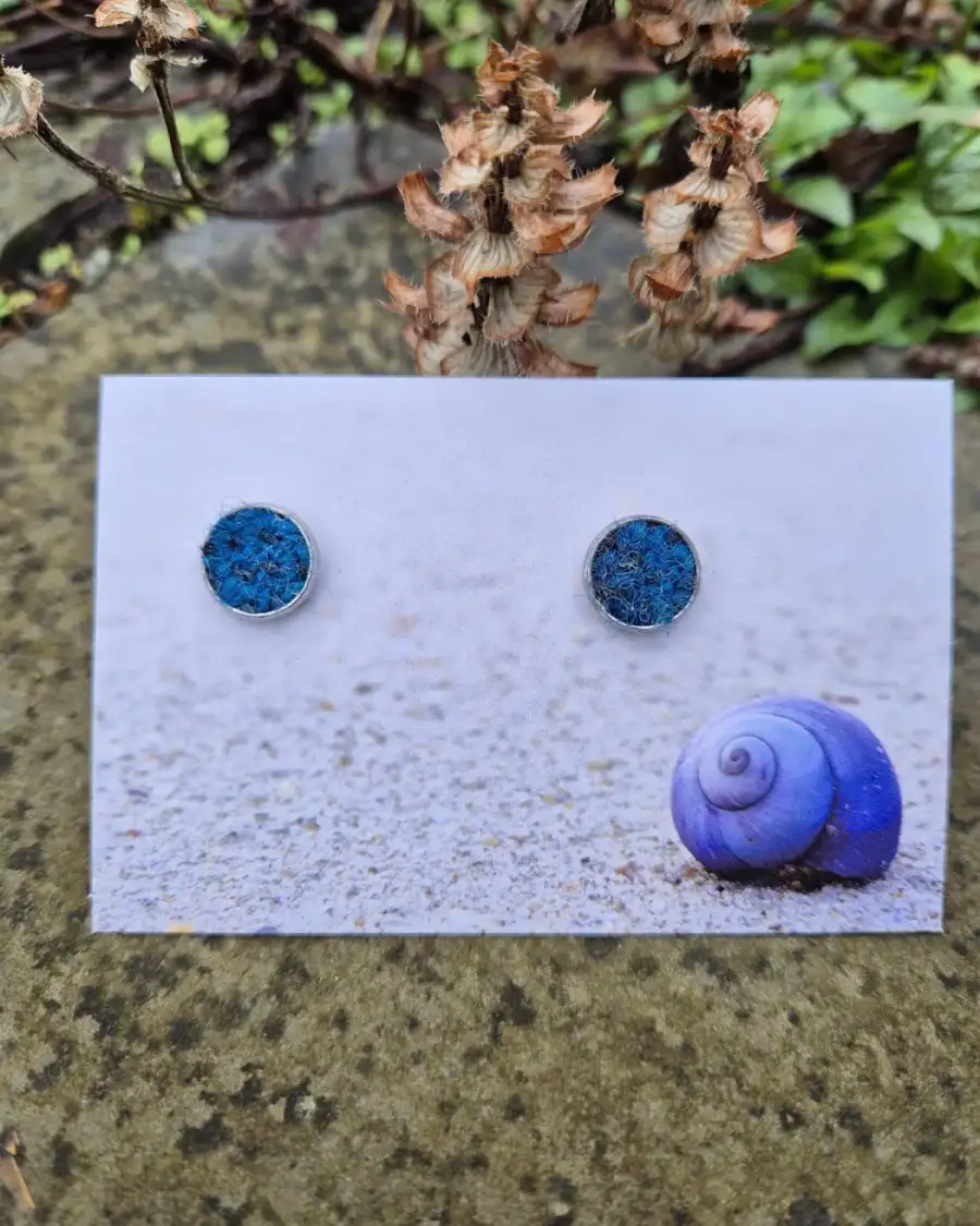 Two Sisters Tweeds tweed stud earrings