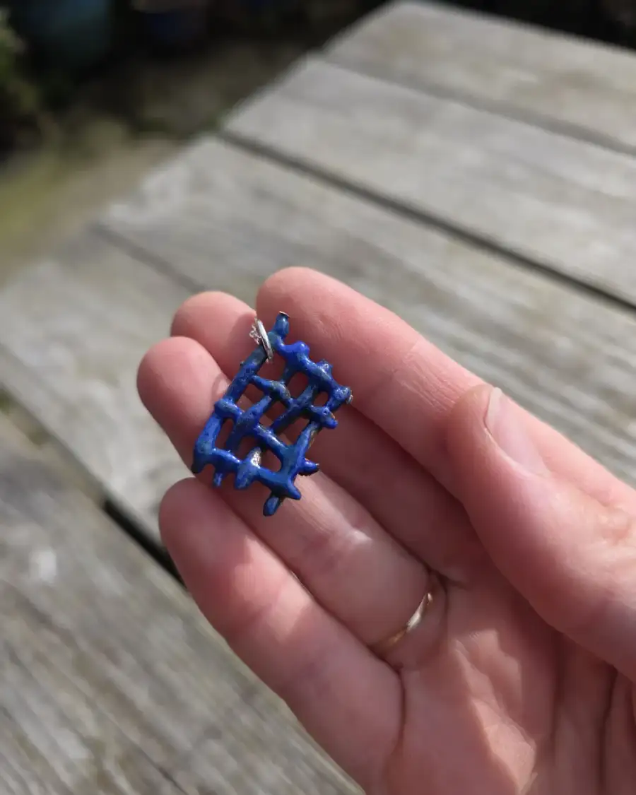 Ceramic Necklace Tweed Weaving
