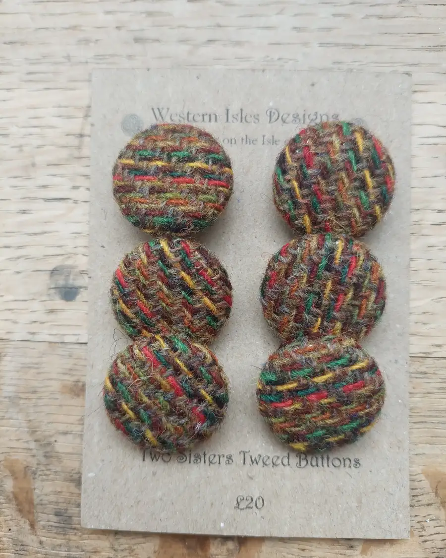 Three Sisters Tweed Buttons