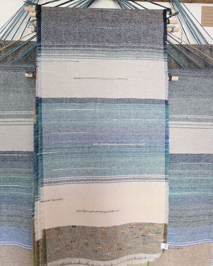 Three Sisters Tweeds landscape wall hanging