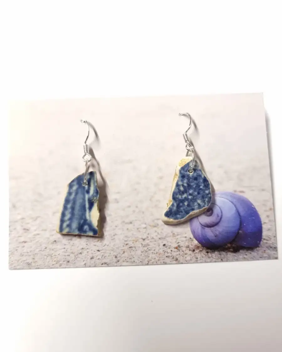 Sea pottery earrings