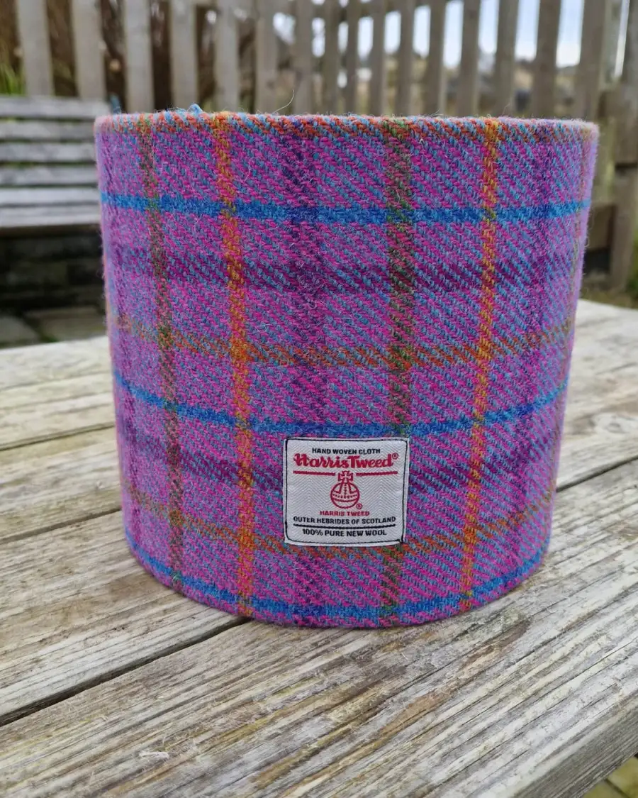 Harris tweed lampshade