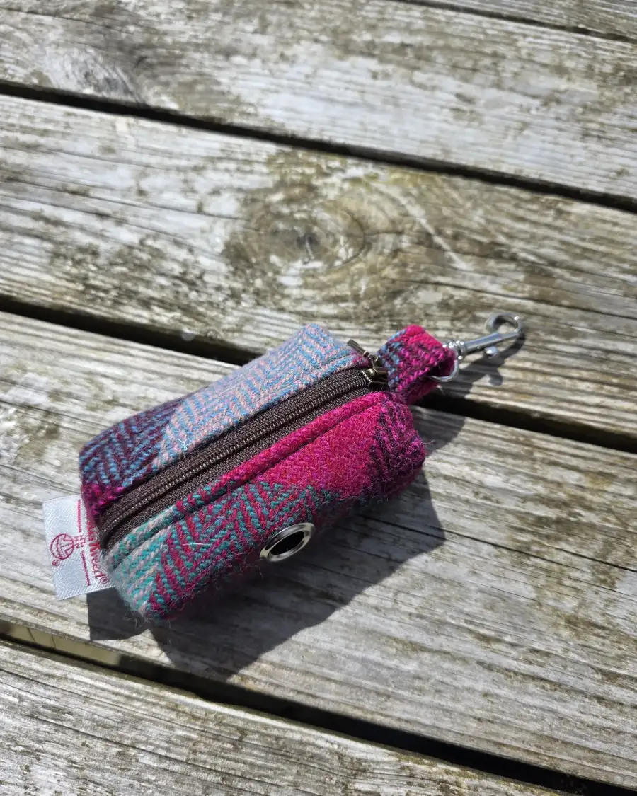 Harris Tweed Bag Holder/ Headphones Case