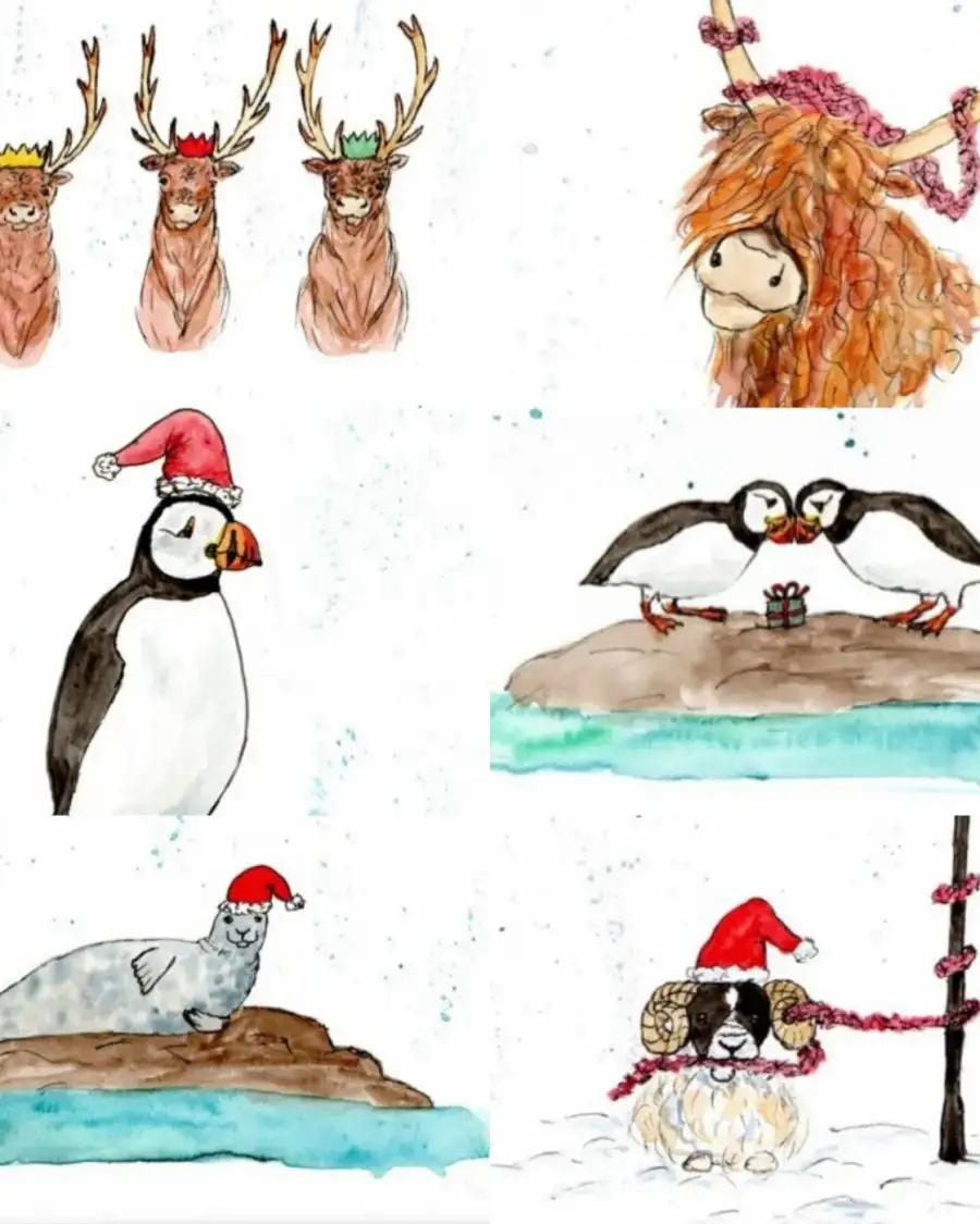 Greetings cards pack of 6 - Christmas!