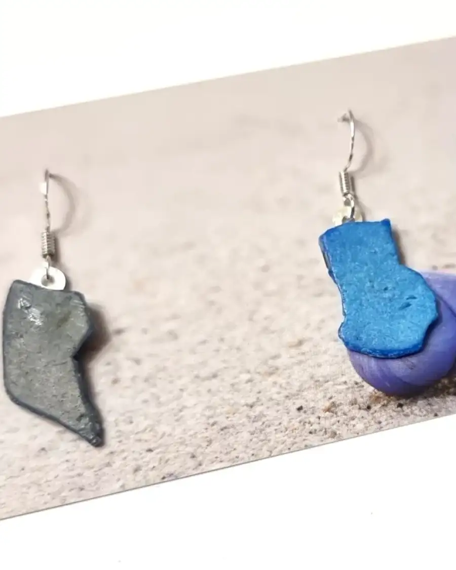 Sea plastic earrings