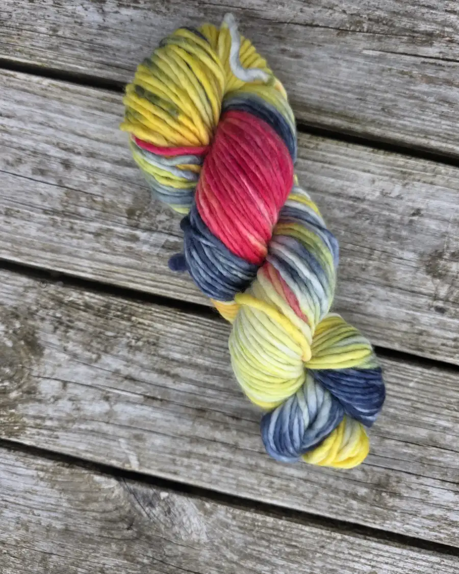 Hand-Dyed Yarn: 100% Merino, chunky
