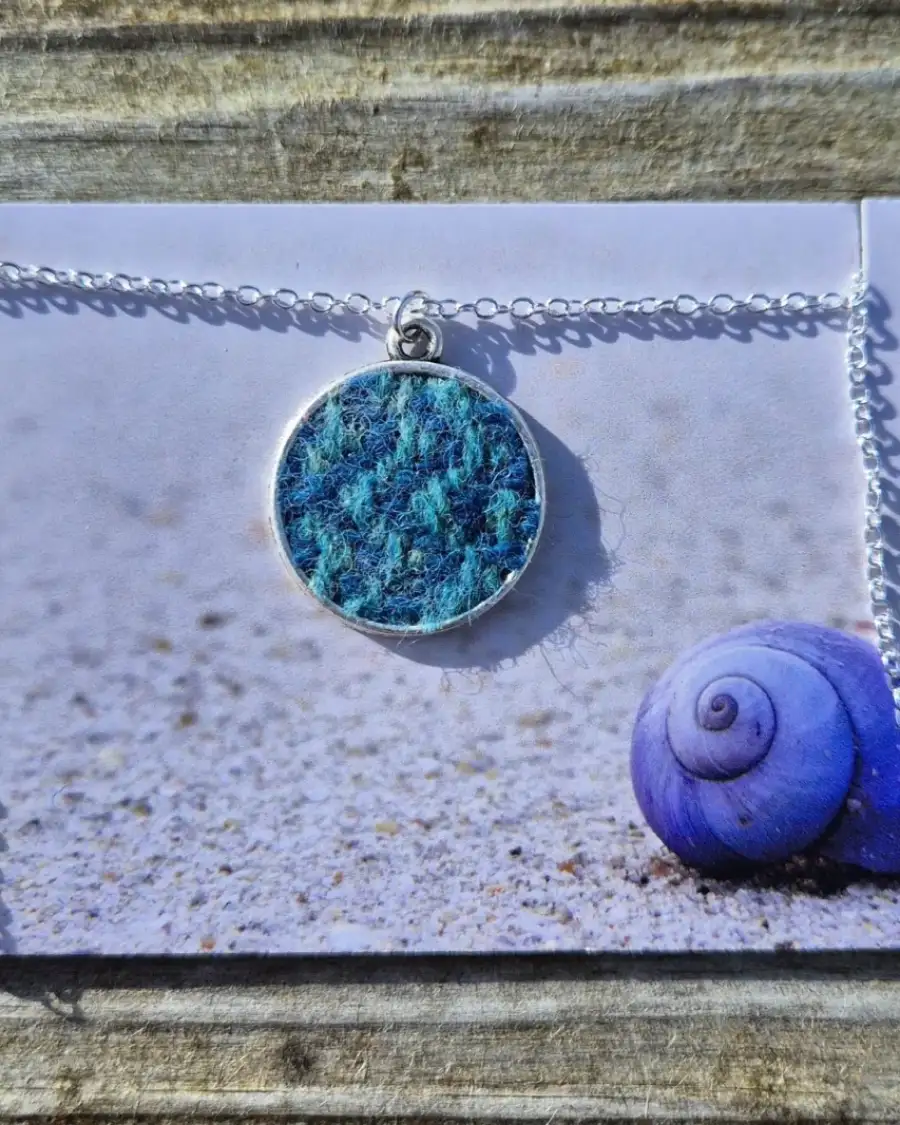 Harris tweed necklace