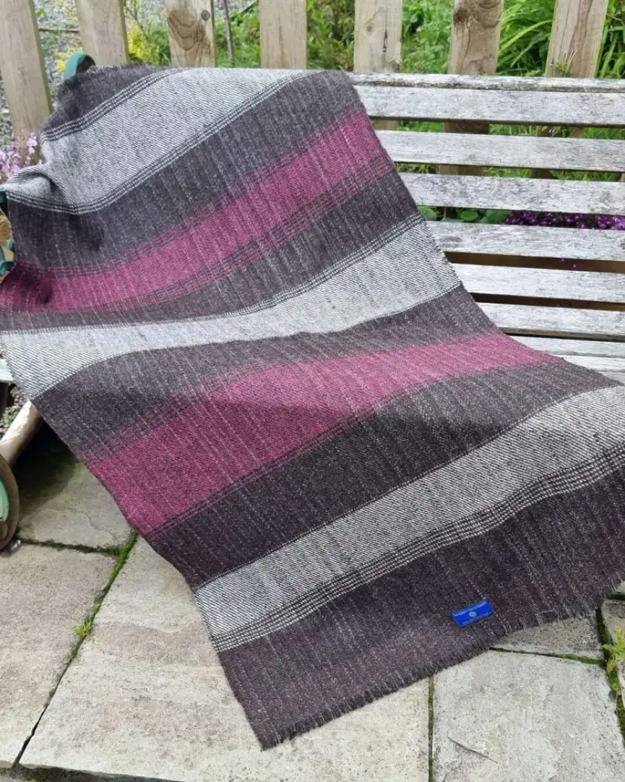 Gotland x hebridean tweed throw