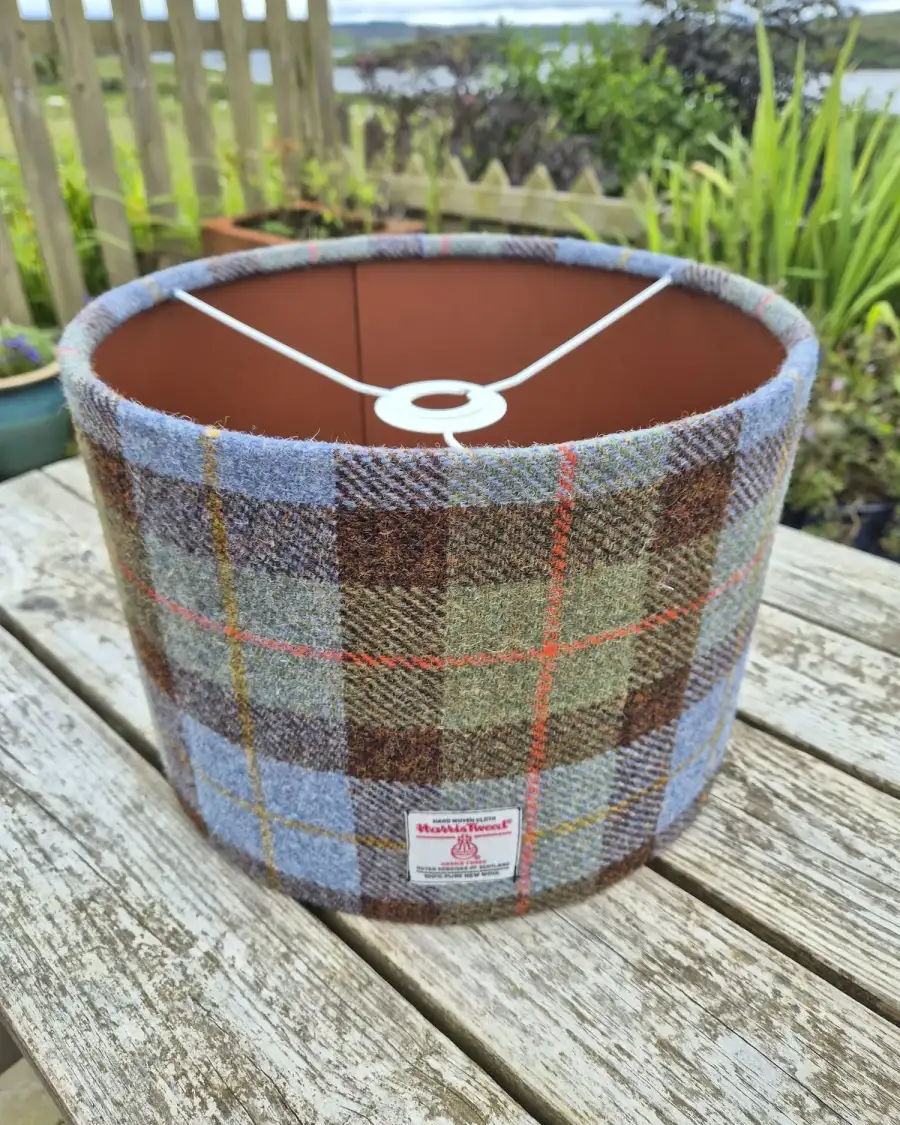 Harris Tweed ceiling lampshade 30cm