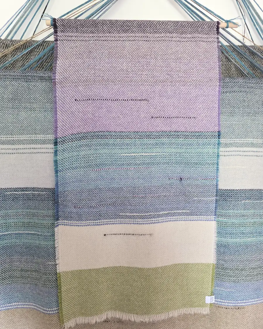 Three Sisters Tweeds landscape wall hanging