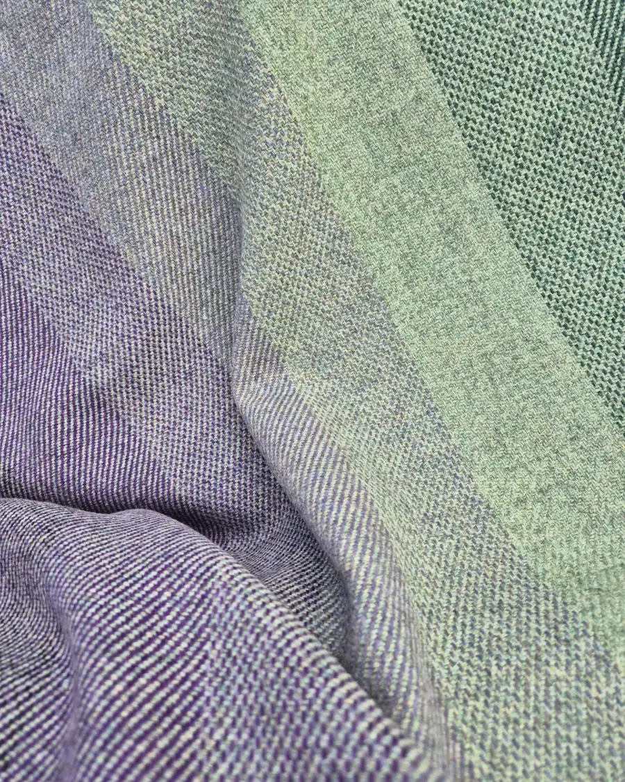 Three Sisters Tweed Fabric - Thistle hombre - mint green