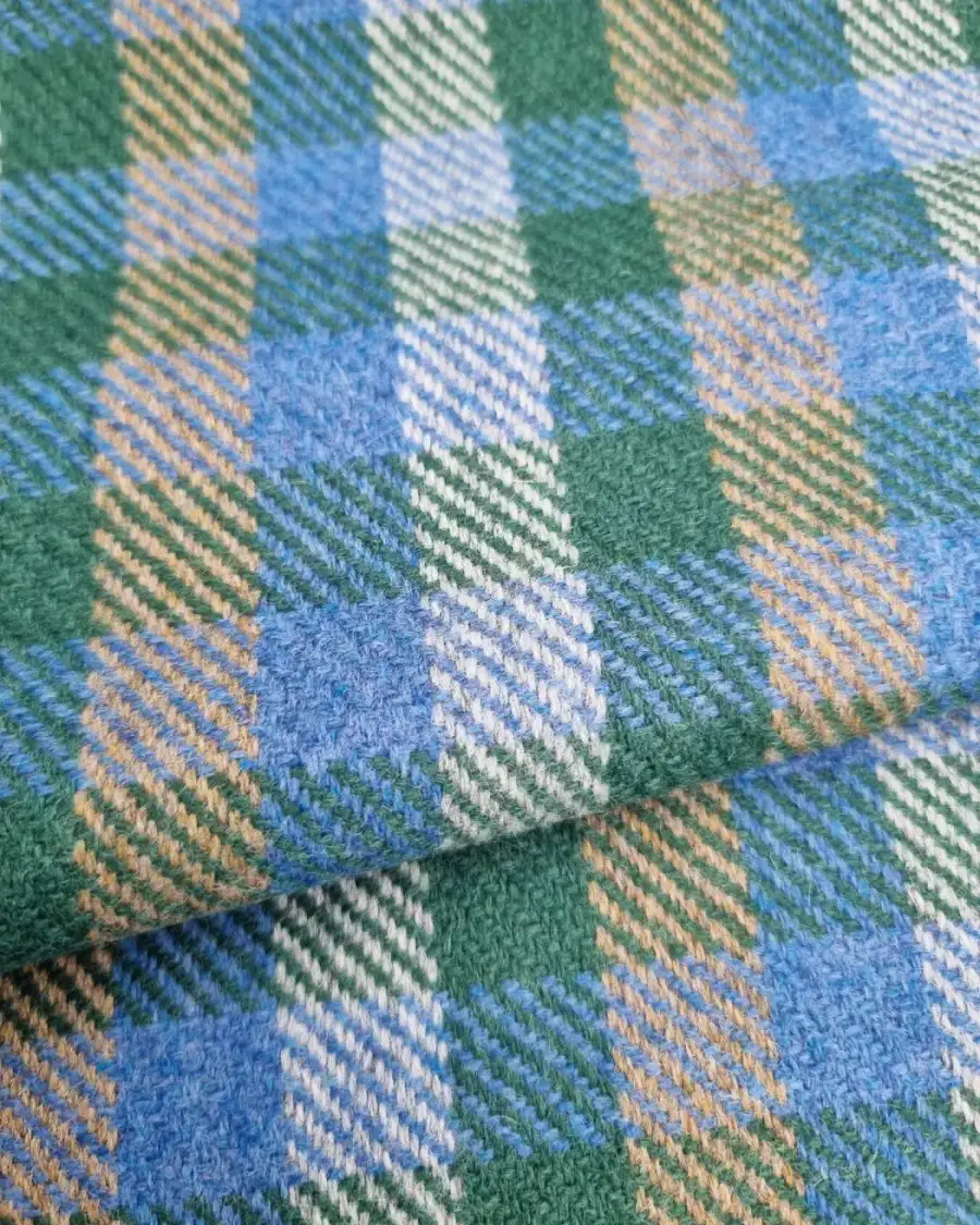 Two Sisters Tweed Fabric - land rover inspired check