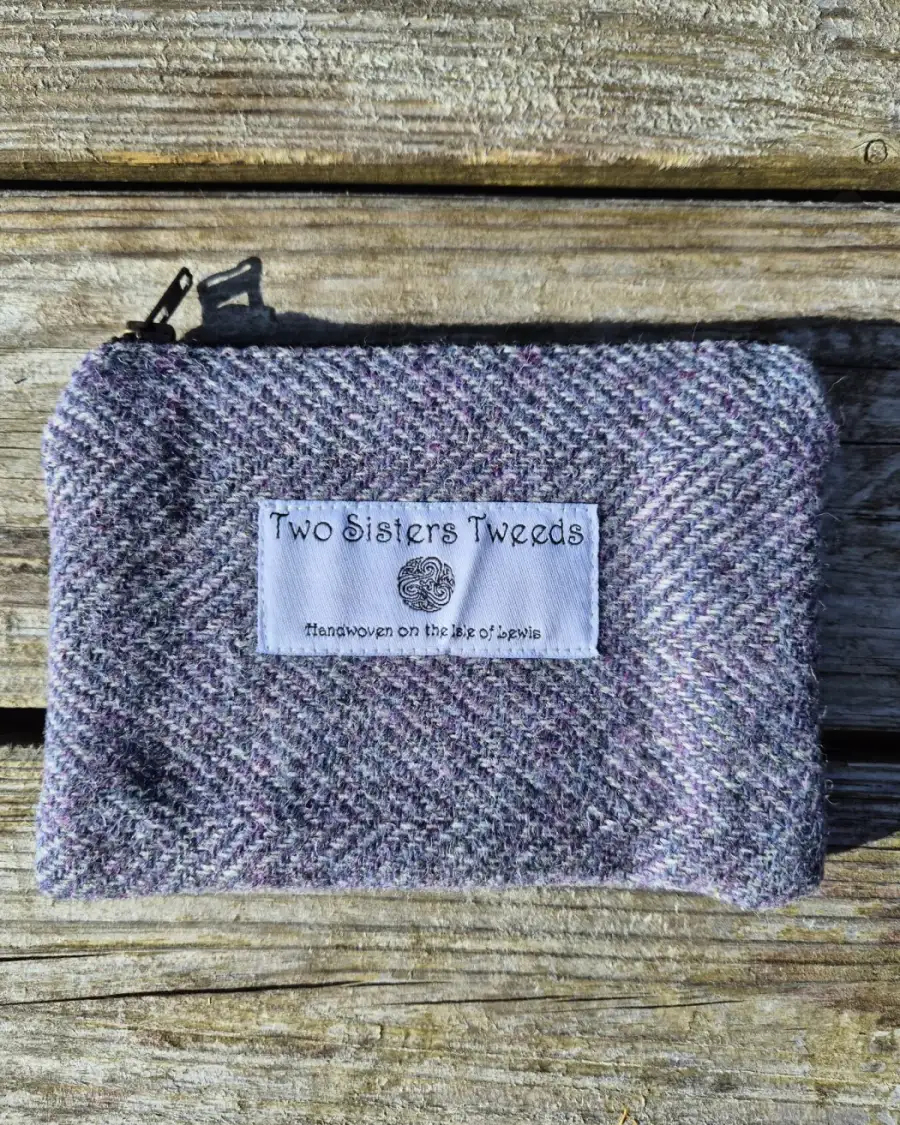 Two Sisters Tweed Zip Purse