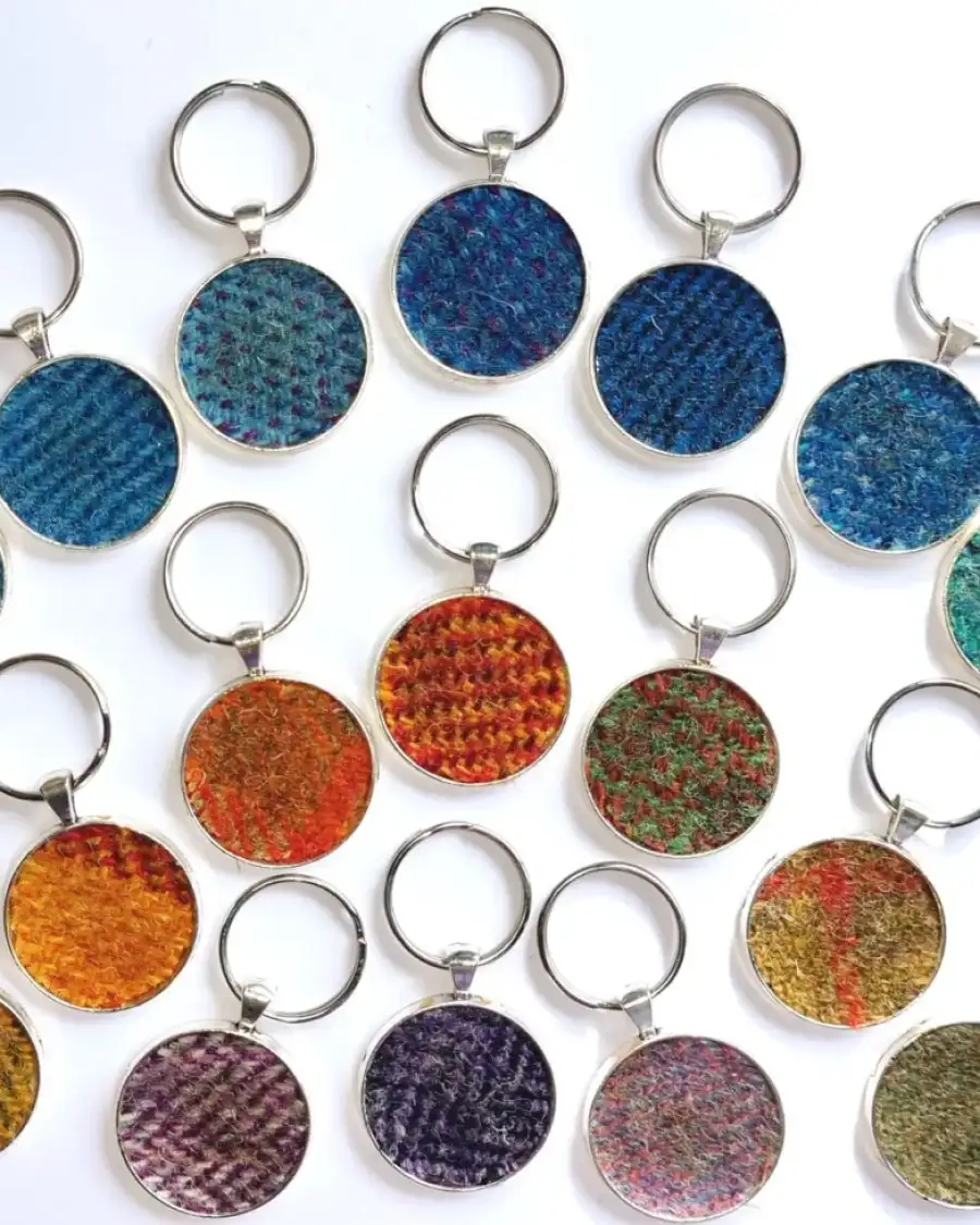 Harris tweed keyring