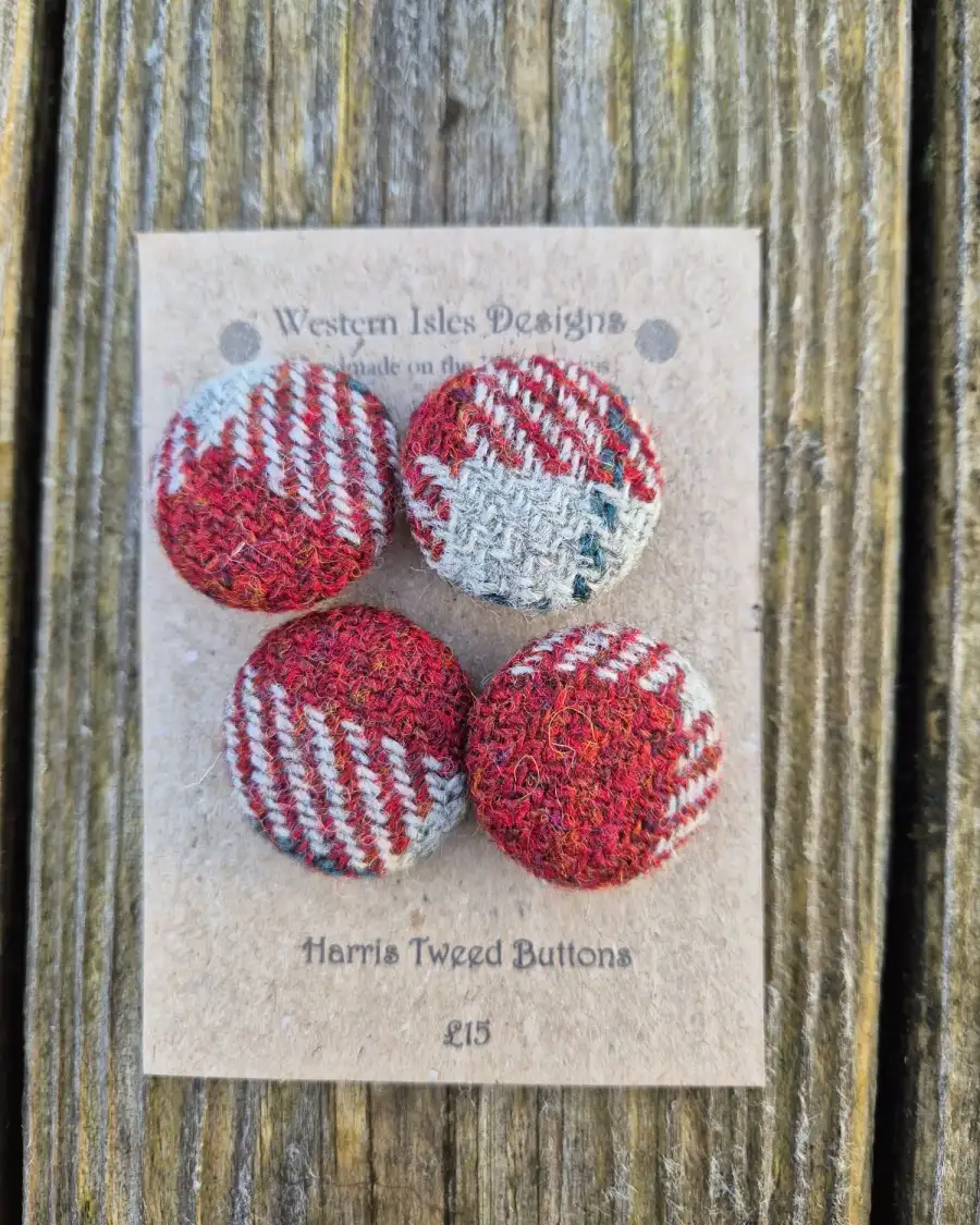 Harris Tweed buttons - 3 3