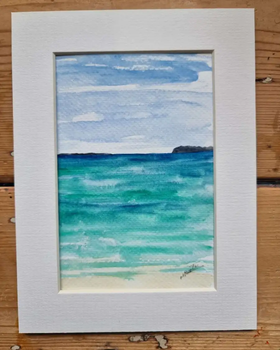 Mini Original Watercolour of a seascape