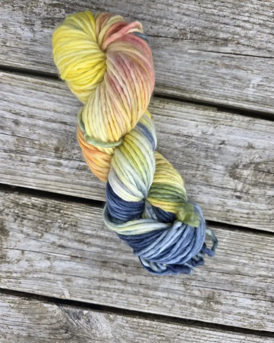 Hand-Dyed Yarn: 100% Merino, chunky - 1 4