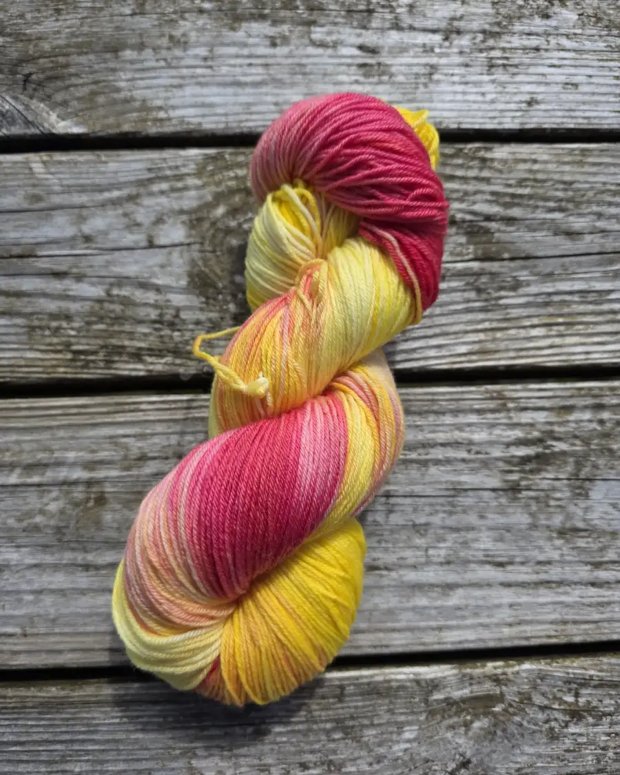 Hand-Dyed Yarn: 100% Merino, 4 ply - 3 6