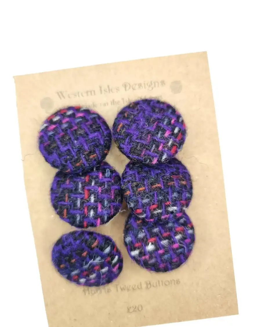 Harris tweed buttons