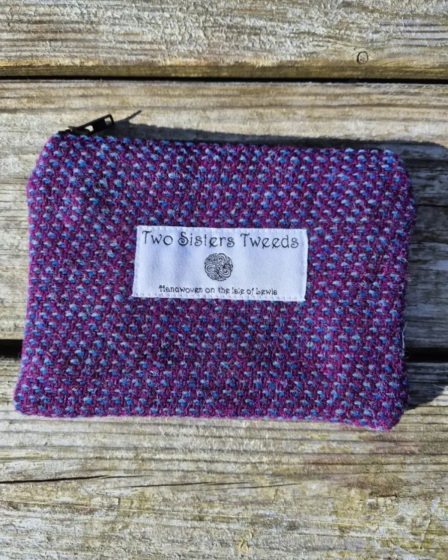 Two Sisters Tweed Zip Purse