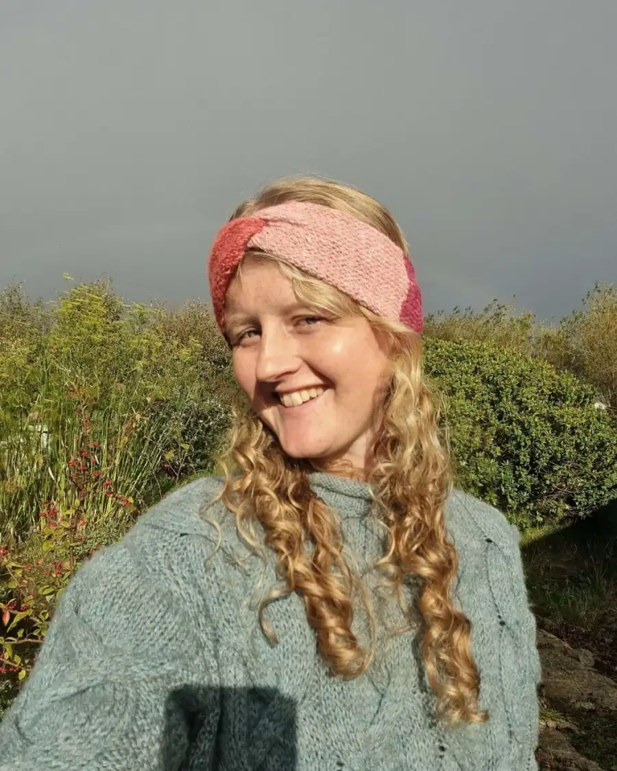 Hand Knitted alpaca headband